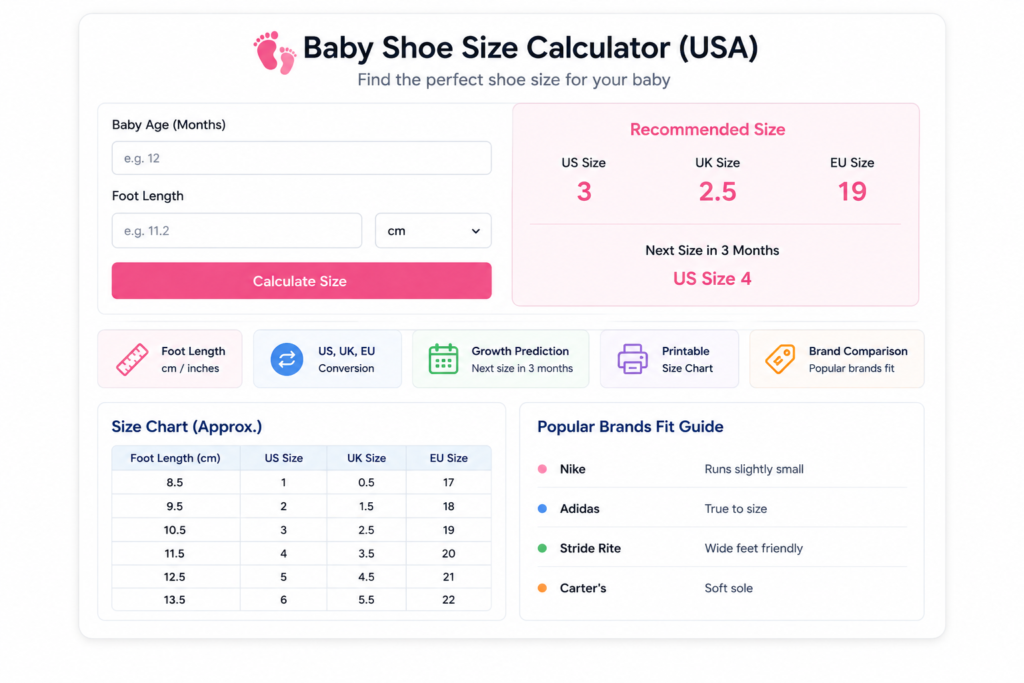 Baby-shoe-size-calculator-USA